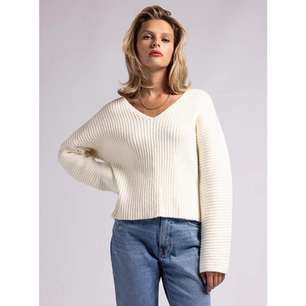 WEEKEND LOS ANGELES Women's Celine Sweater Size M In Creme